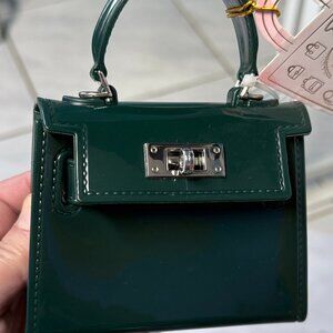 Enchante accsesories mini cross body  dark green